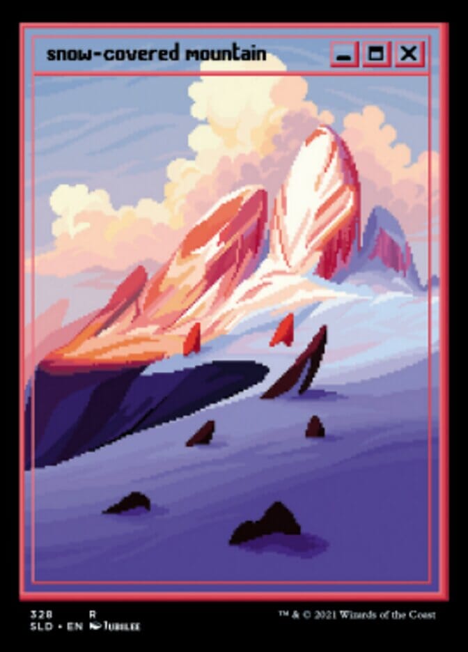 Snow-Covered Mountain (328) [Secret Lair Drop Series] MTG Single Magic: The Gathering  | Multizone: Comics And Games