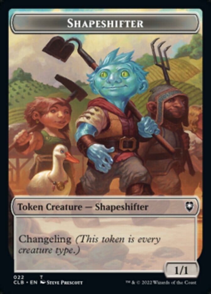 Shapeshifter (022) // Clue Double-Sided Token [Commander Legends: Battle for Baldur's Gate Tokens] MTG Single Magic: The Gathering  | Multizone: Comics And Games