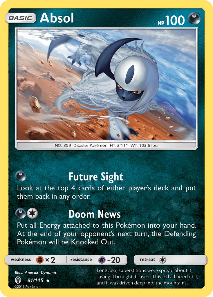 Absol (81/145) [Sun & Moon: Guardians Rising] Pokemon Single Pokémon  | Multizone: Comics And Games