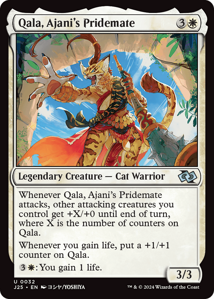Qala, Ajani's Pridemate (Anime) [Foundations Jumpstart] MTG Single Magic: The Gathering  | Multizone: Comics And Games