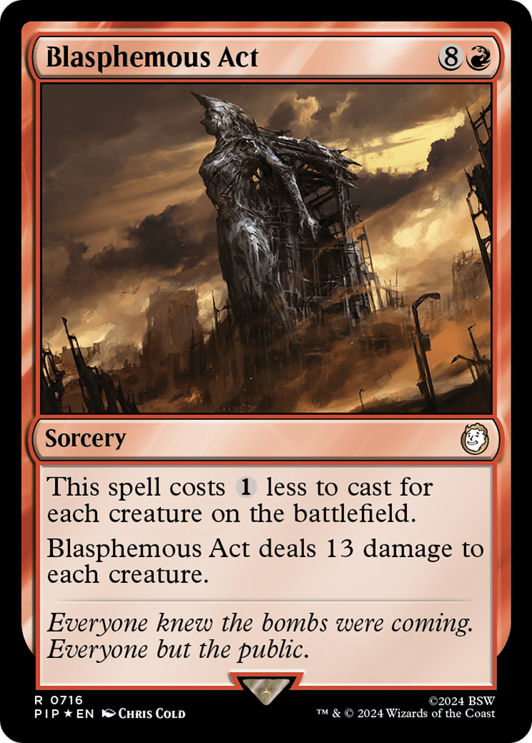 Blasphemous Act (Surge Foil) [Fallout] MTG Single Magic: The Gathering  | Multizone: Comics And Games