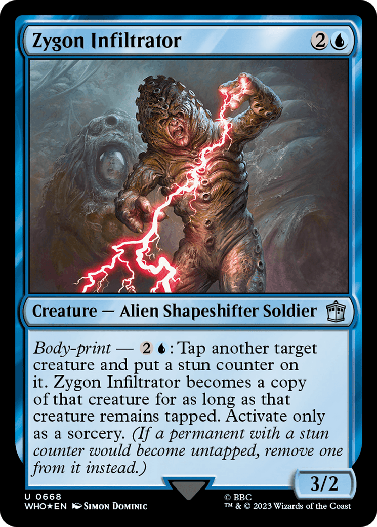 Zygon Infiltrator (Surge Foil) [Doctor Who] MTG Single Magic: The Gathering  | Multizone: Comics And Games