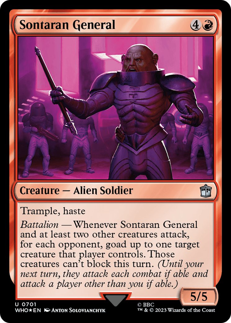 Sontaran General (Surge Foil) [Doctor Who] MTG Single Magic: The Gathering  | Multizone: Comics And Games