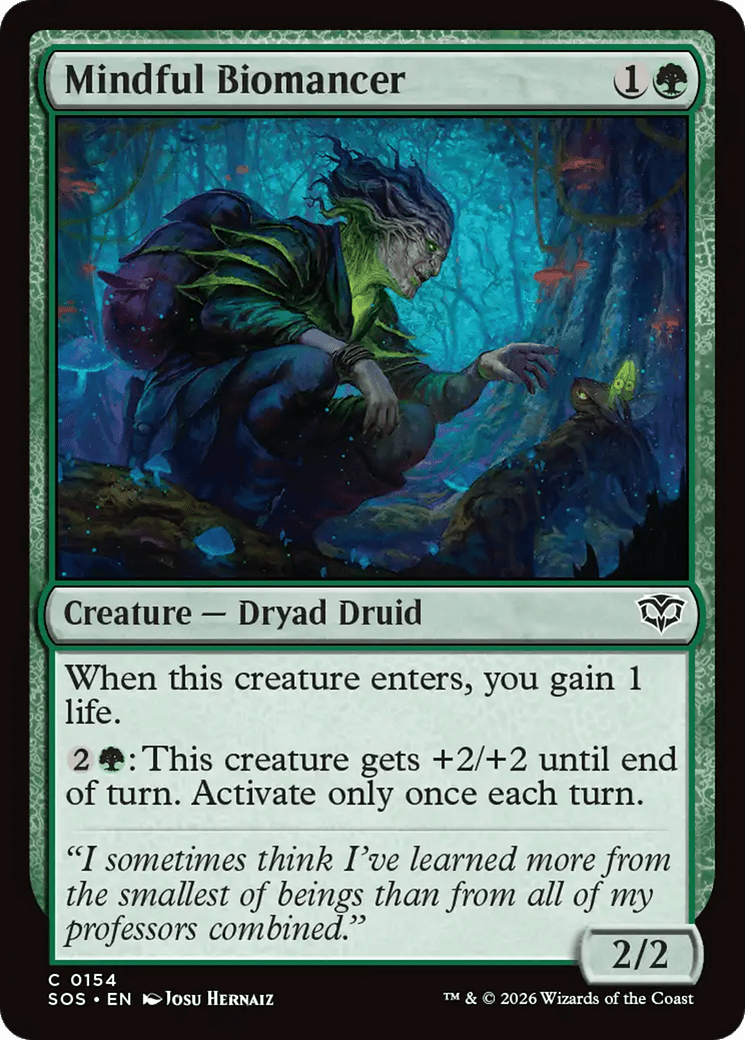 Mindful Biomancer [Secrets of Strixhaven] MTG Single Magic: The Gathering  | Multizone: Comics And Games