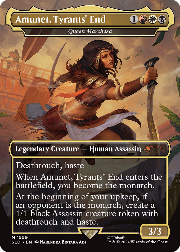 Amunet, Tyrants' End - Queen Marchesa (Rainbow Foil) [Secret Lair Drop Series] MTG Single Magic: The Gathering  | Multizone: Comics And Games