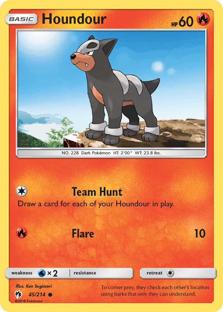 Houndour (45/214) [Sun & Moon: Lost Thunder] Pokemon Single Pokémon  | Multizone: Comics And Games