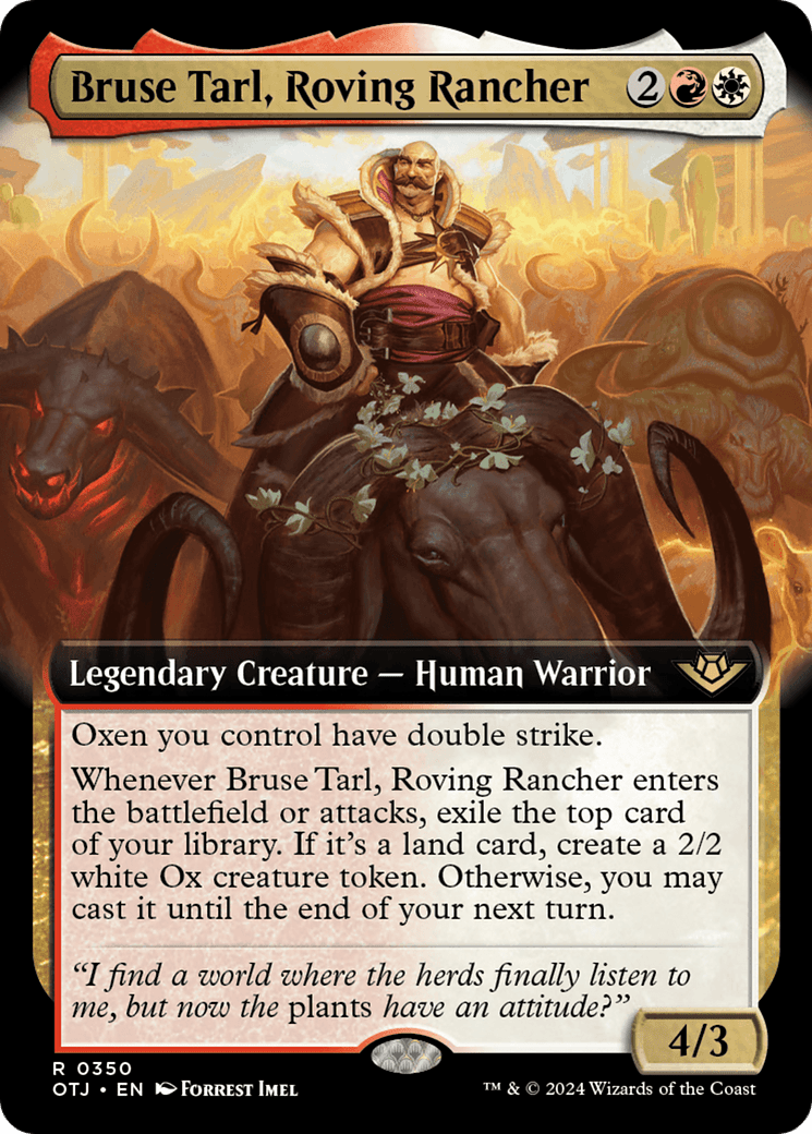 Bruse Tarl, Roving Rancher (Extended Art) [Outlaws of Thunder Junction] MTG Single Magic: The Gathering  | Multizone: Comics And Games