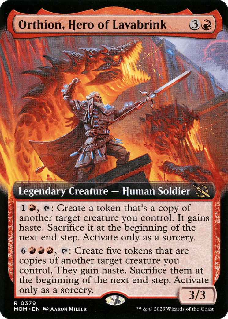 Orthion, Hero of Lavabrink (Extended Art) [March of the Machine] MTG Single Magic: The Gathering  | Multizone: Comics And Games