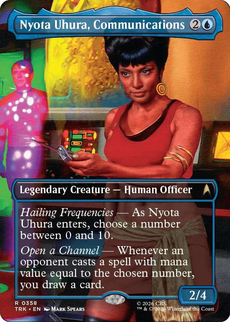 Nyota Uhura, Communications Officer (Borderless) [Star Trek] MTG Single Magic: The Gathering  | Multizone: Comics And Games
