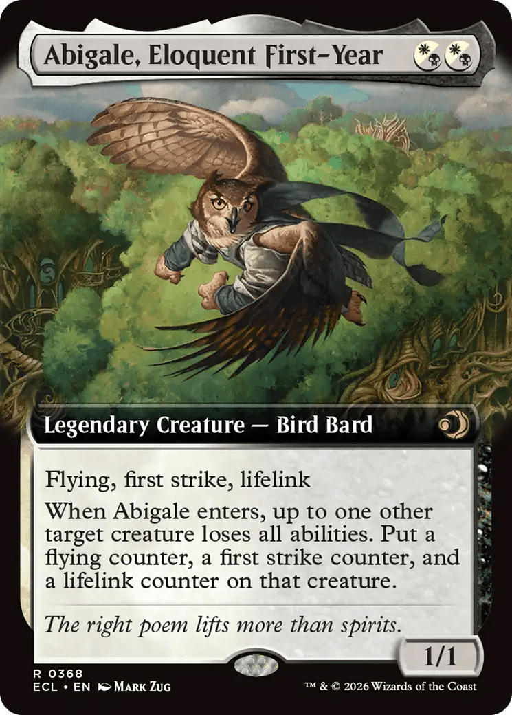 Abigale, Eloquent First-Year (Extended Art) [Lorwyn Eclipsed] MTG Single Magic: The Gathering  | Multizone: Comics And Games