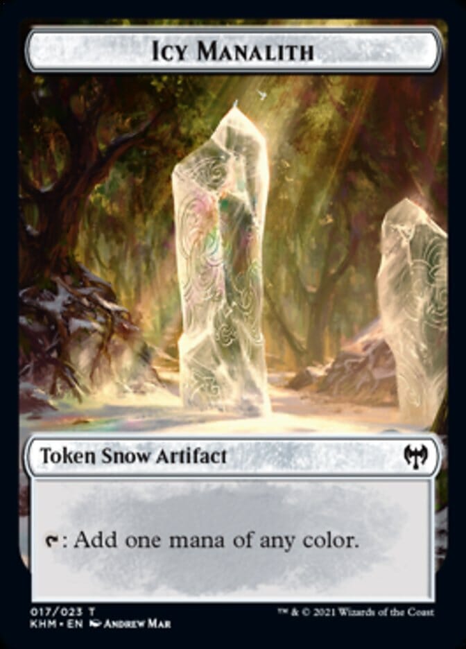 Icy Manalith Token [Kaldheim Tokens] MTG Single Magic: The Gathering  | Multizone: Comics And Games