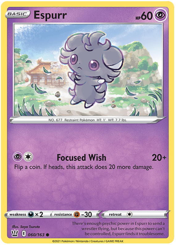 Espurr (060/163) [Sword & Shield: Battle Styles] Pokemon Single Pokémon  | Multizone: Comics And Games