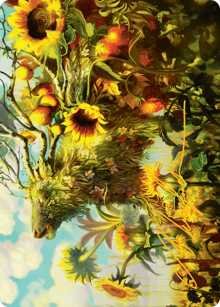 Beza, the Bounding Spring Art Card (Gold-Stamped Signature) [Bloomburrow Art Series] MTG Single Magic: The Gathering  | Multizone: Comics And Games