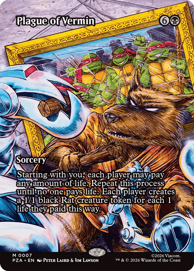 Plague of Vermin (Borderless) [Teenage Mutant Ninja Turtles Eternal-Legal] MTG Single Magic: The Gathering  | Multizone: Comics And Games