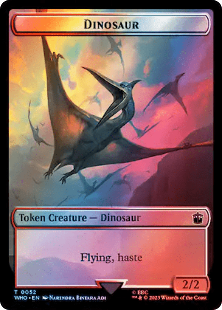 Alien // Dinosaur Double-Sided Token (Surge Foil) [Doctor Who Tokens] MTG Single Magic: The Gathering  | Multizone: Comics And Games