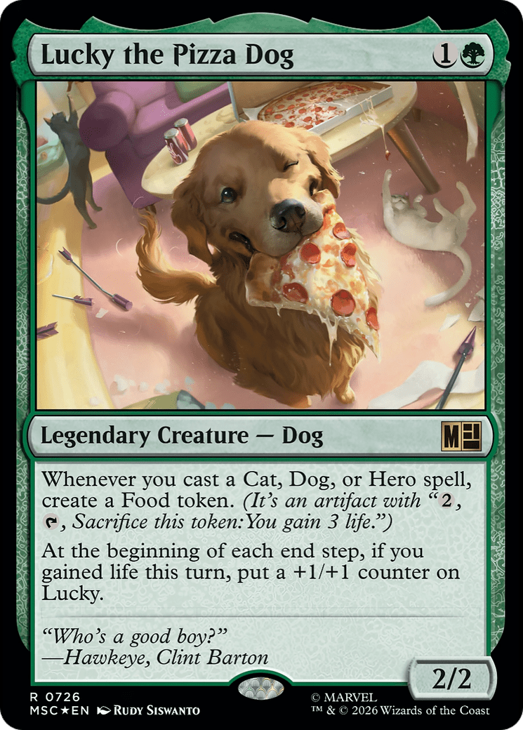 Lucky the Pizza Dog [Marvel Super Heroes Commander] MTG Single Magic: The Gathering  | Multizone: Comics And Games