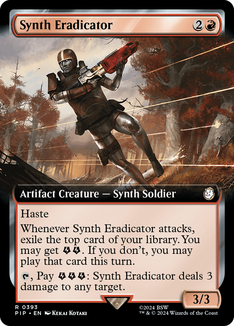 Synth Eradicator (Extended Art) [Fallout] MTG Single Magic: The Gathering  | Multizone: Comics And Games