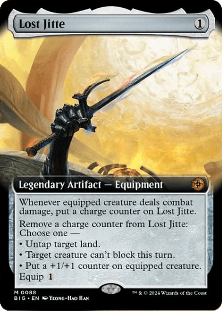 Lost Jitte (Extended Art) [Outlaws of Thunder Junction: The Big Score] MTG Single Magic: The Gathering  | Multizone: Comics And Games