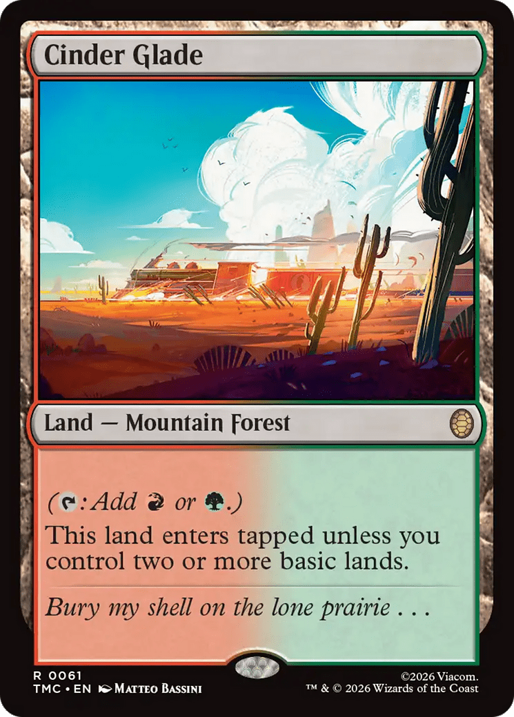 Cinder Glade [Teenage Mutant Ninja Turtles Commander] MTG Single Magic: The Gathering  | Multizone: Comics And Games