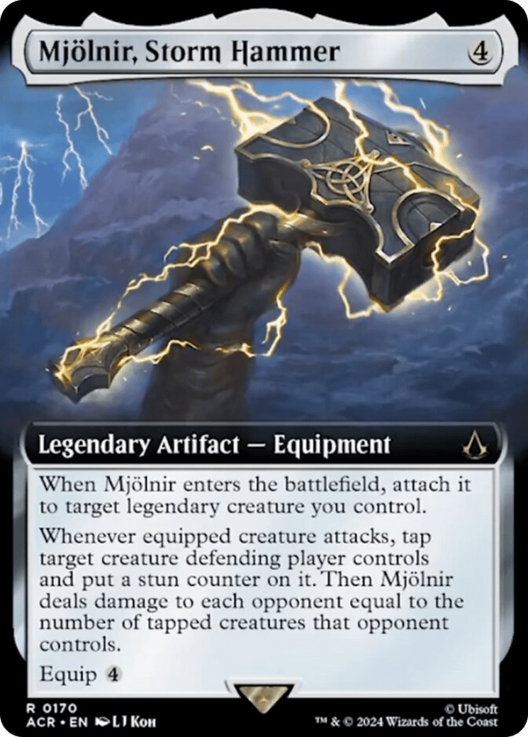 Mjolnir, Storm Hammer (Extended Art) [Assassin's Creed] MTG Single Magic: The Gathering  | Multizone: Comics And Games