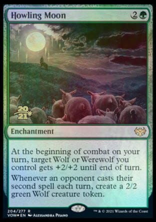 Howling Moon [Innistrad: Crimson Vow Prerelease Promos] MTG Single Magic: The Gathering  | Multizone: Comics And Games