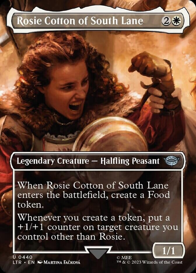 Rosie Cotton of South Lane (Borderless Alternate Art) [The Lord of the Rings: Tales of Middle-Earth] MTG Single Magic: The Gathering  | Multizone: Comics And Games