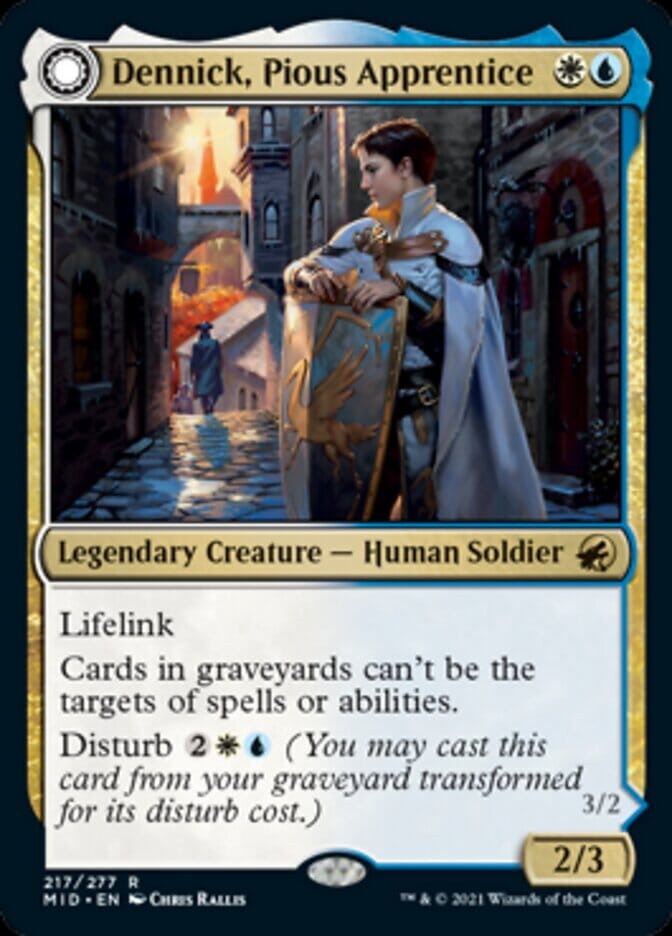 Dennick, Pious Apprentice // Dennick, Pious Apparition [Innistrad: Midnight Hunt] MTG Single Magic: The Gathering  | Multizone: Comics And Games