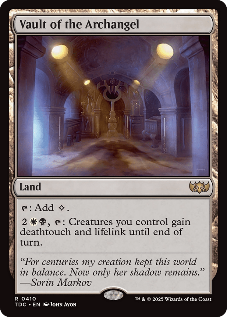 Vault of the Archangel [Tarkir: Dragonstorm Commander] MTG Single Magic: The Gathering  | Multizone: Comics And Games