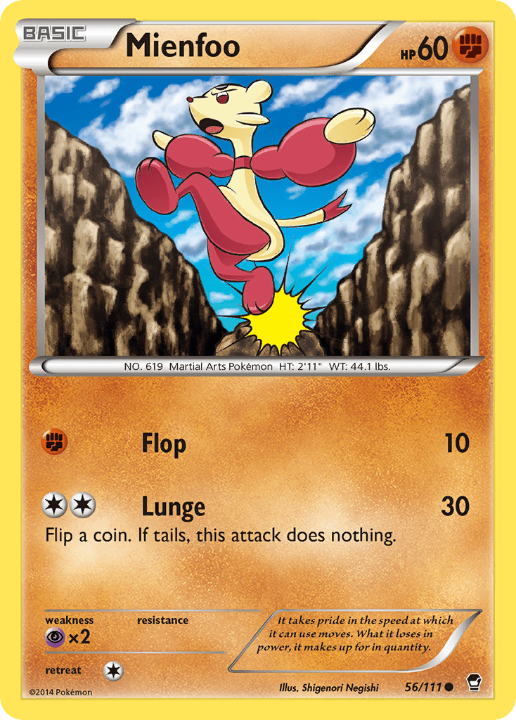 Mienfoo (56/111) [XY: Furious Fists] Pokemon Single Pokémon  | Multizone: Comics And Games