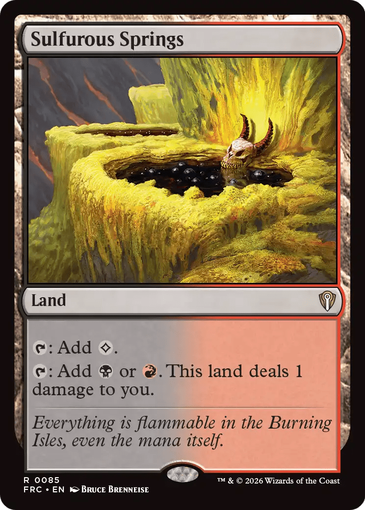 Sulfurous Springs [Reality Fracture Commander] MTG Single Magic: The Gathering  | Multizone: Comics And Games