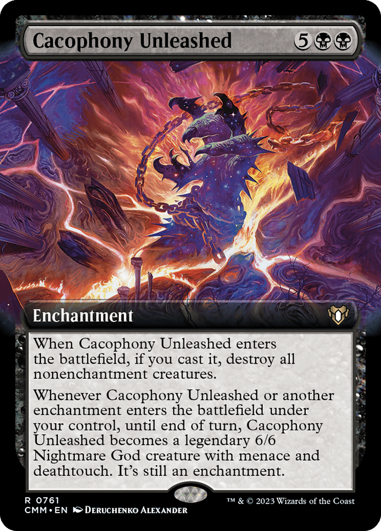 Cacophony Unleashed (Extended Art) [Commander Masters] MTG Single Magic: The Gathering  | Multizone: Comics And Games
