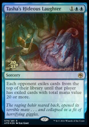 Tasha's Hideous Laughter [Dungeons & Dragons: Adventures in the Forgotten Realms Prerelease Promos] MTG Single Magic: The Gathering  | Multizone: Comics And Games