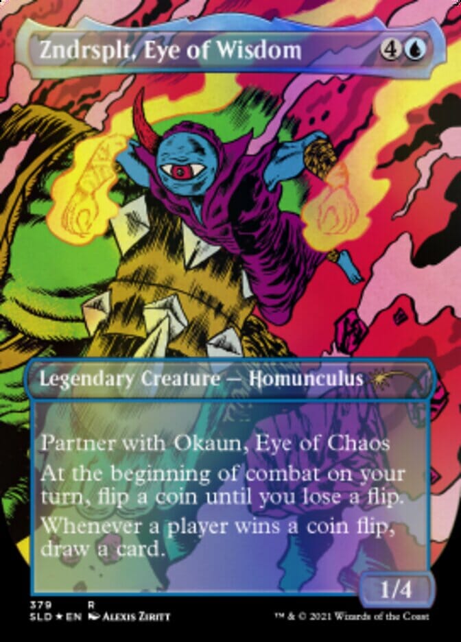 Zndrsplt, Eye of Wisdom // Zndrsplt, Eye of Wisdom (Borderless) [Secret Lair Drop Series] MTG Single Magic: The Gathering  | Multizone: Comics And Games