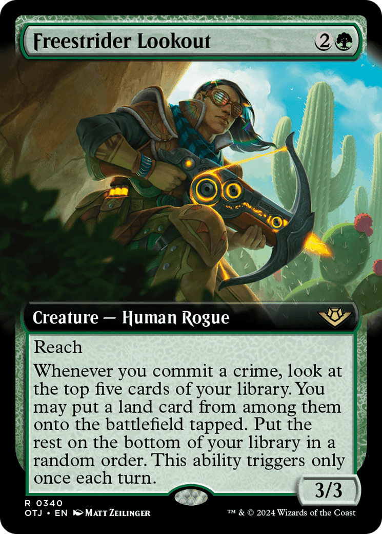 Freestrider Lookout (Extended Art) [Outlaws of Thunder Junction] MTG Single Magic: The Gathering  | Multizone: Comics And Games