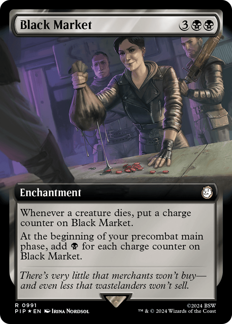 Black Market (Extended Art) (Surge Foil) [Fallout] MTG Single Magic: The Gathering  | Multizone: Comics And Games