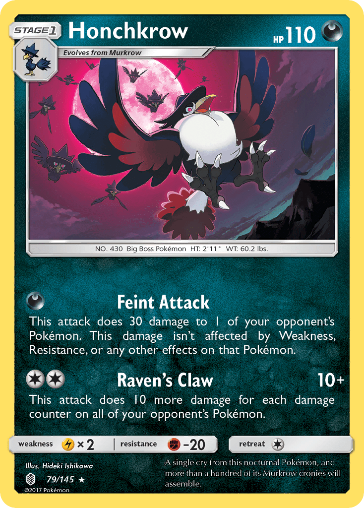 Honchkrow (79/145) [Sun & Moon: Guardians Rising] Pokemon Single Pokémon  | Multizone: Comics And Games