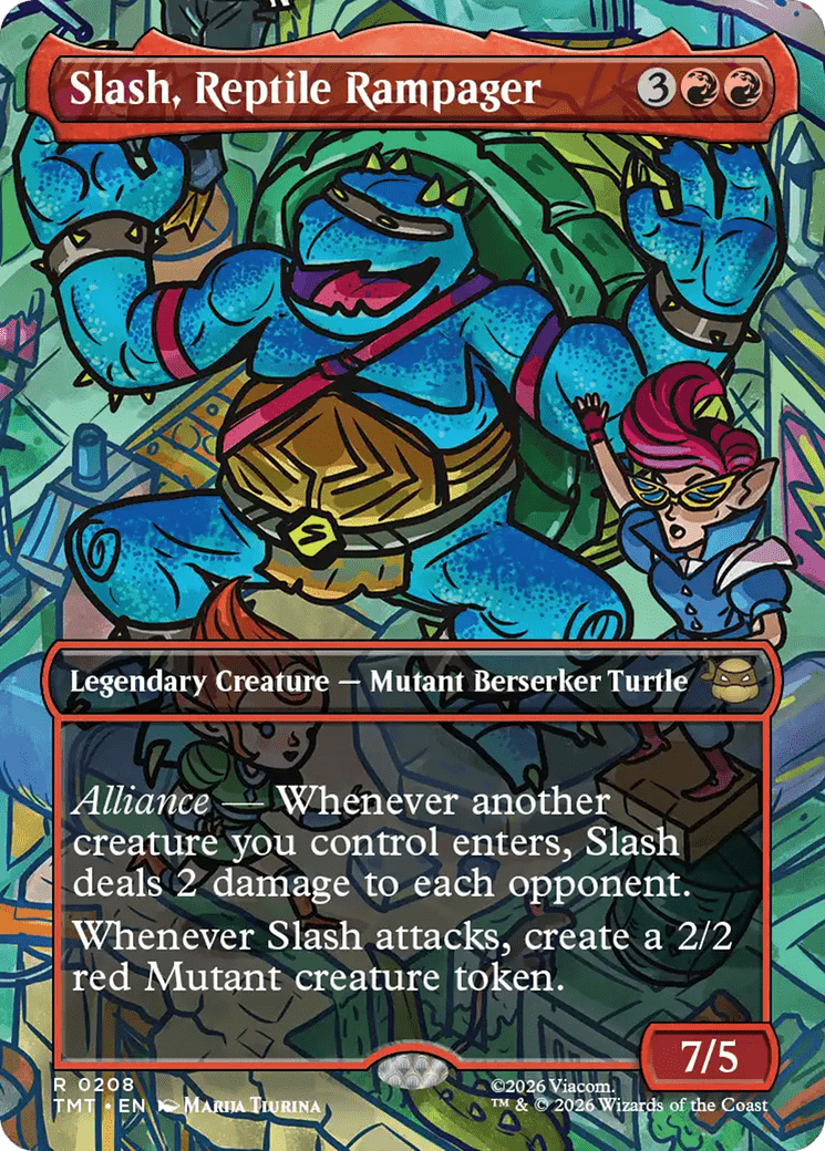 Slash, Reptile Rampager (Borderless) [Teenage Mutant Ninja Turtles] MTG Single Magic: The Gathering  | Multizone: Comics And Games