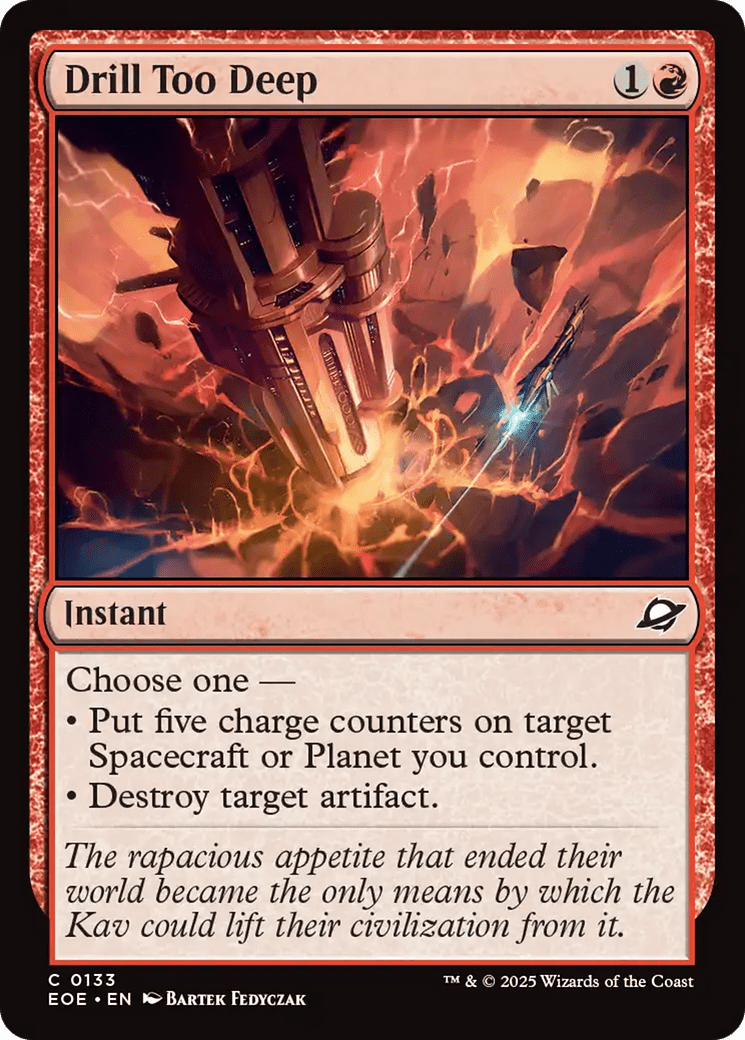 Drill Too Deep [Edge of Eternities] MTG Single Magic: The Gathering  | Multizone: Comics And Games