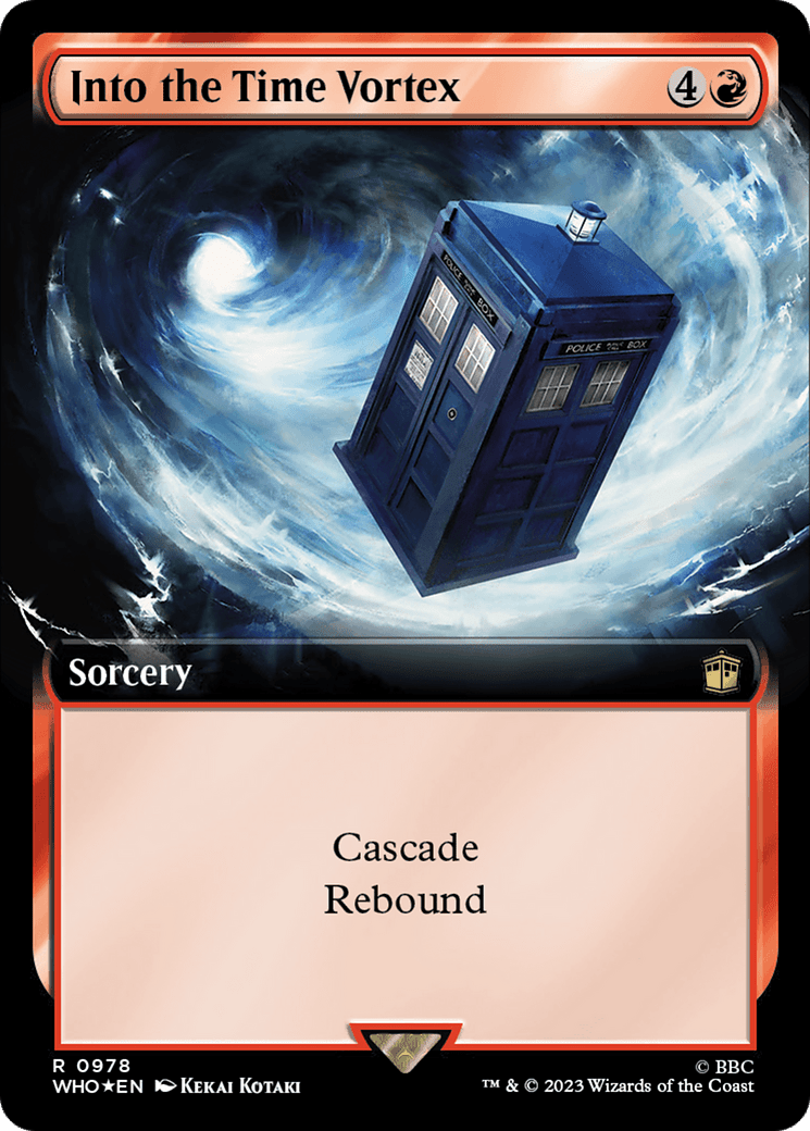 Into the Time Vortex (Extended Art) (Surge Foil) [Doctor Who] MTG Single Magic: The Gathering  | Multizone: Comics And Games