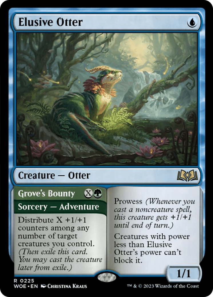 Elusive Otter // Grove's Bounty [Wilds of Eldraine] MTG Single Magic: The Gathering  | Multizone: Comics And Games