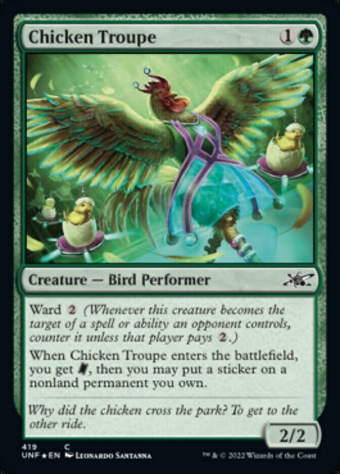 Chicken Troupe (Galaxy Foil) [Unfinity] MTG Single Magic: The Gathering  | Multizone: Comics And Games