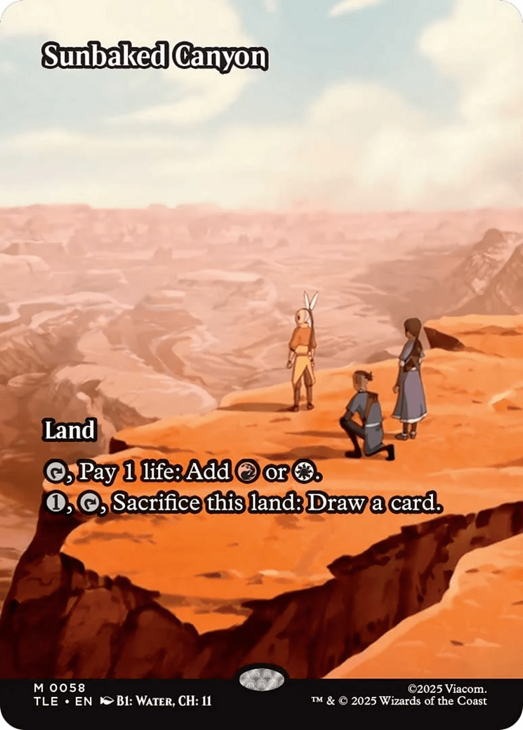 Sunbaked Canyon (Borderless) [Avatar: The Last Airbender: Eternal-Legal] MTG Single Magic: The Gathering  | Multizone: Comics And Games
