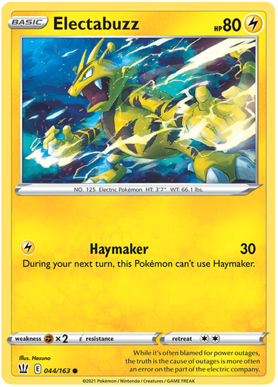 Electabuzz (044/163) [Sword & Shield: Battle Styles] Pokemon Single Pokémon  | Multizone: Comics And Games