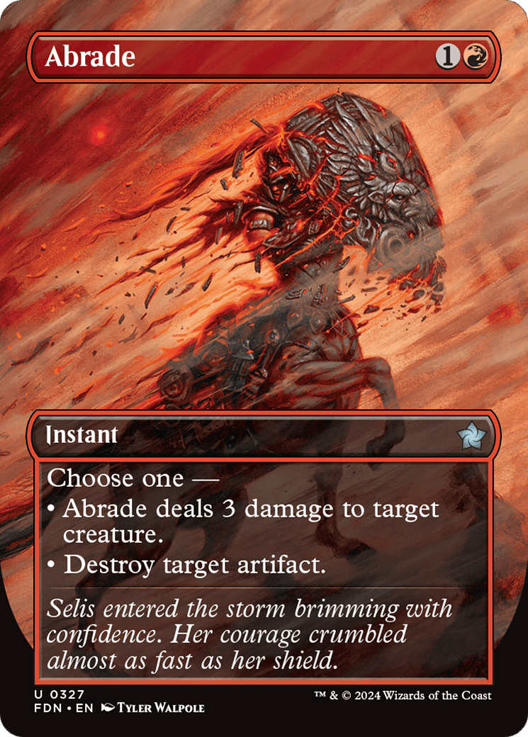 Abrade (Borderless) [Foundations] MTG Single Magic: The Gathering  | Multizone: Comics And Games