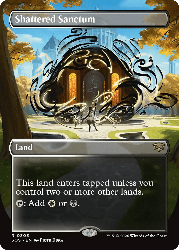 Shattered Sanctum (Borderless) [Secrets of Strixhaven] MTG Single Magic: The Gathering  | Multizone: Comics And Games