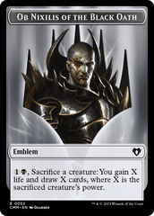 Clue // Ob Nixilis of the Black Oath Emblem Double-Sided Token [Commander Masters Tokens] MTG Single Magic: The Gathering  | Multizone: Comics And Games