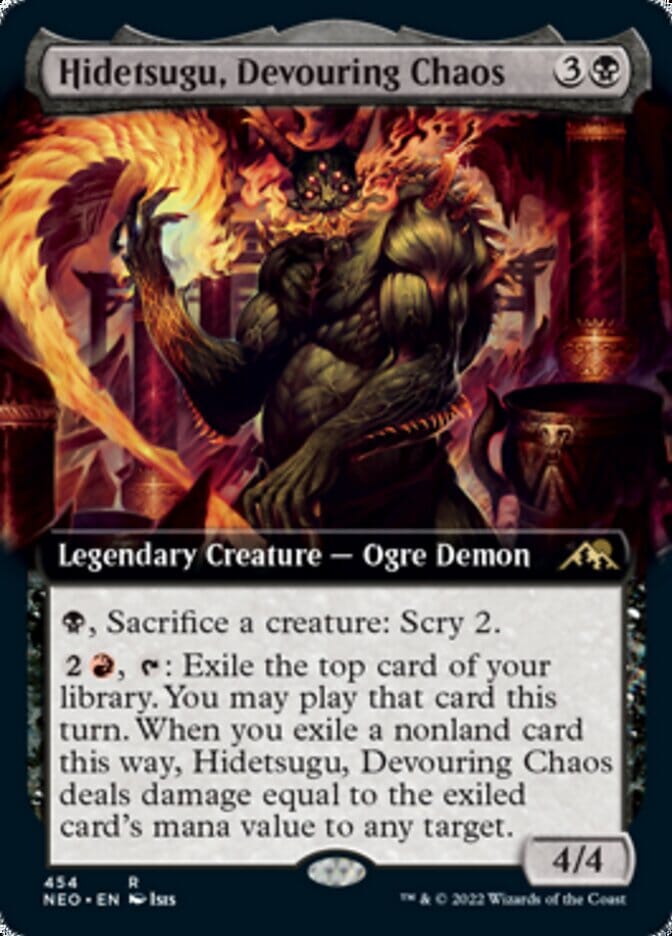 Hidetsugu, Devouring Chaos (Extended Art) [Kamigawa: Neon Dynasty] MTG Single Magic: The Gathering  | Multizone: Comics And Games