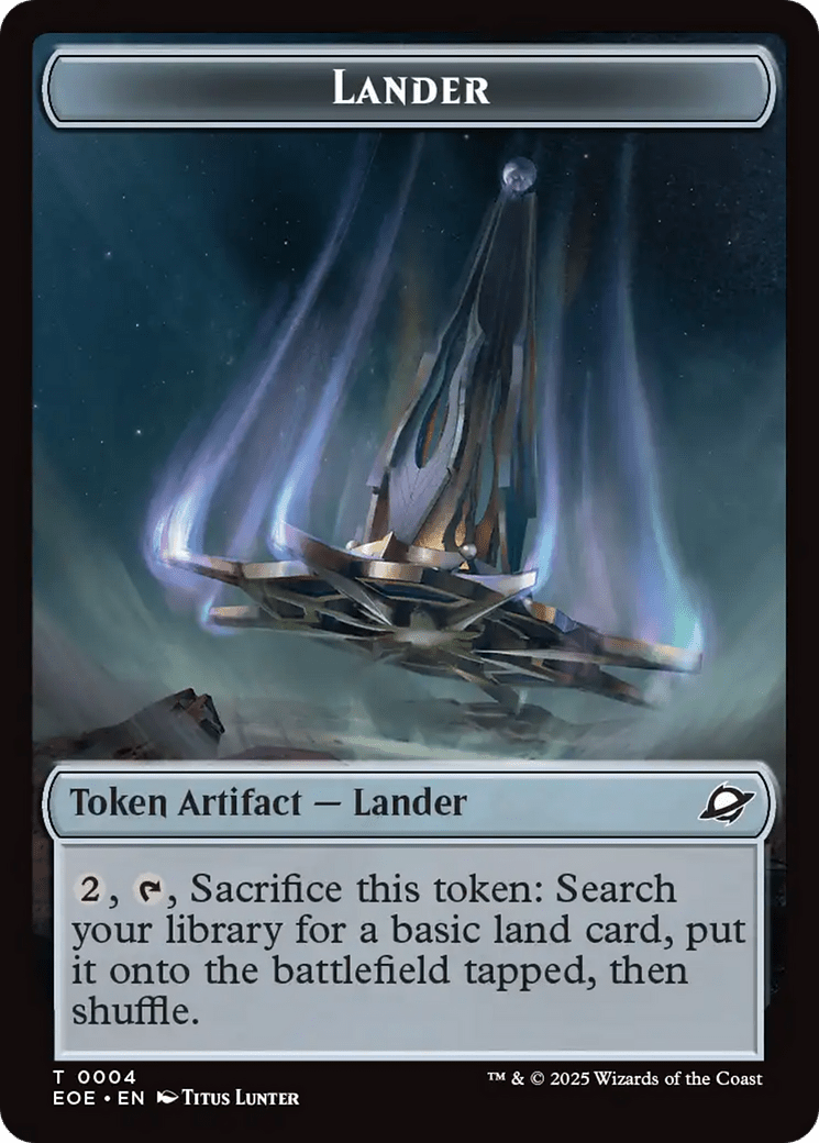 Human Soldier // Lander (0004) Doubled-Sided Token [Edge of Eternities Tokens] MTG Single Magic: The Gathering  | Multizone: Comics And Games