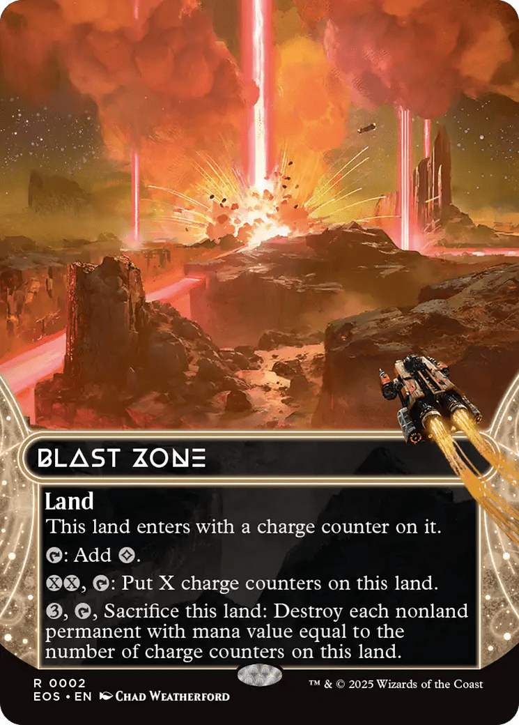Blast Zone (0002) (Borderless) [Edge of Eternities: Stellar Sights] MTG Single Magic: The Gathering  | Multizone: Comics And Games