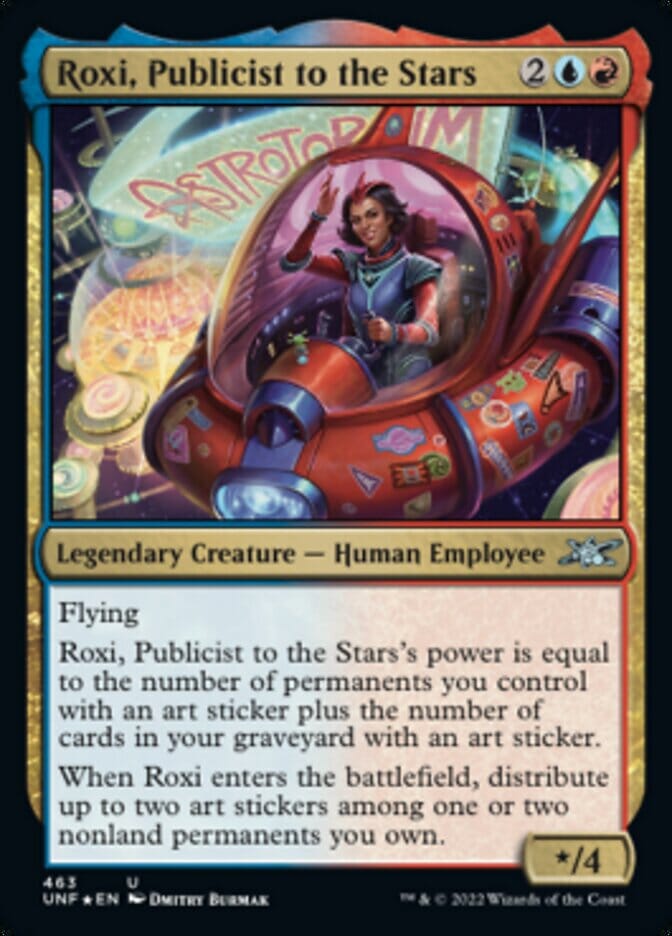 Roxi, Publicist to the Stars (Galaxy Foil) [Unfinity] MTG Single Magic: The Gathering  | Multizone: Comics And Games